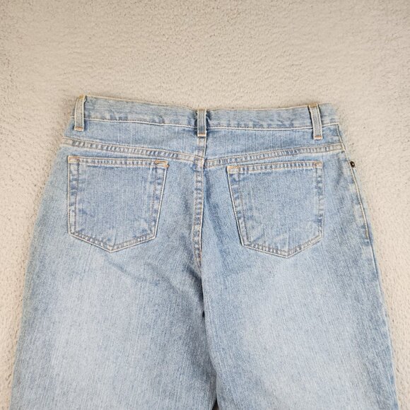 Eddie Bauer Capri Jeans Womens 10P Denim Curvy High Rise Straight Wide Leg Blue - Picture 13 of 13